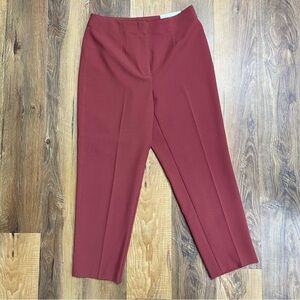Ann Taylor NWT “The Slim” burnt red trouser pant size 6P curvy